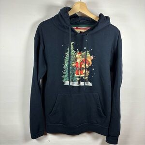 Denim and flower Santa hoodie
